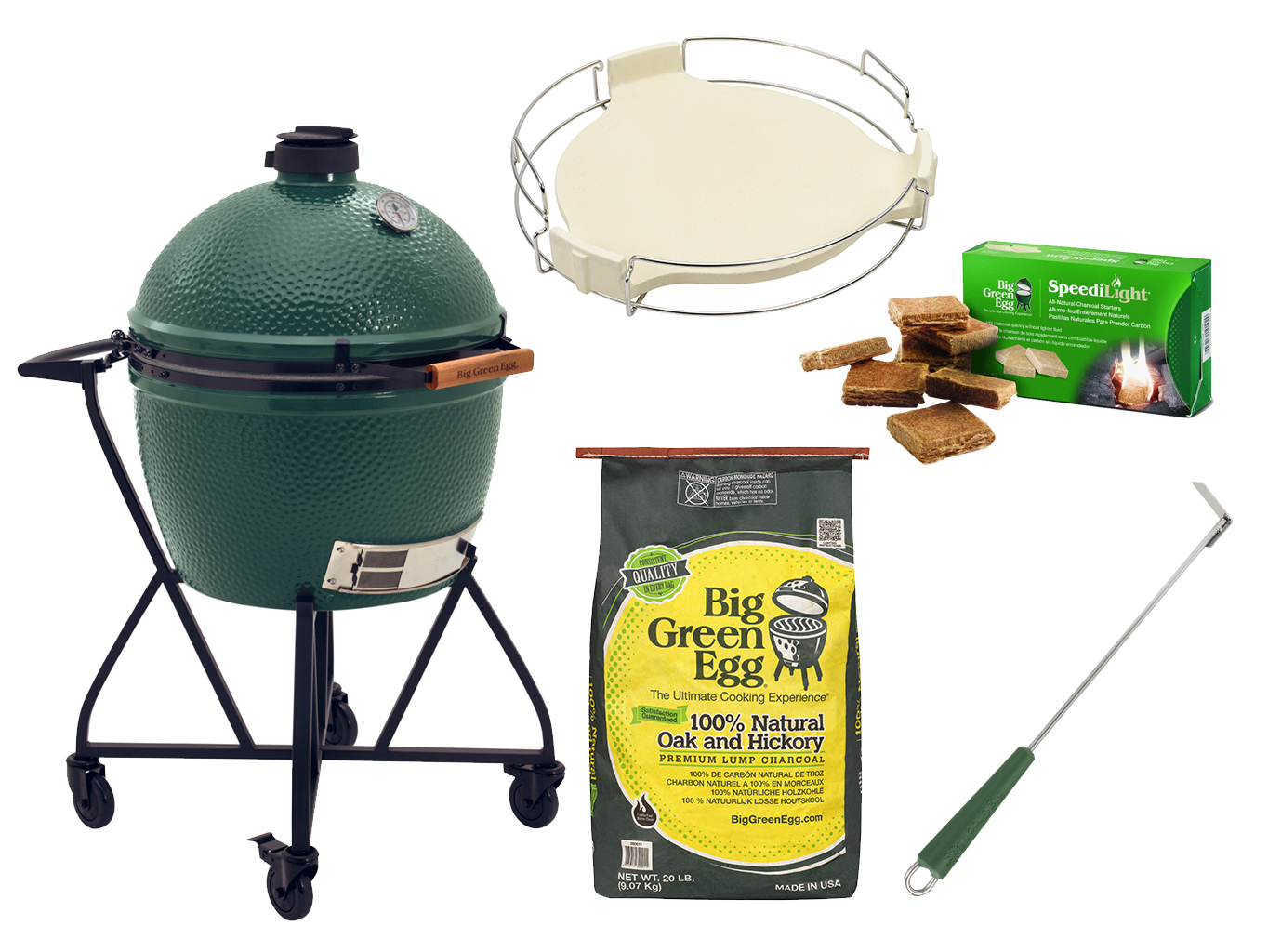 Keramický gril Big Green Egg XLarge - balíček "Easy start" - Supergrily.cz Keramický gril Big Green Egg XLarge - balíček "Easy start" - Supergrily.cz