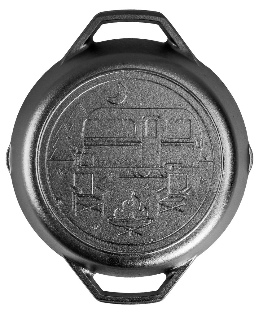 Litinová pánev Lodge 26 cm se dvěma madly - Wanderlust - Supergrily.cz