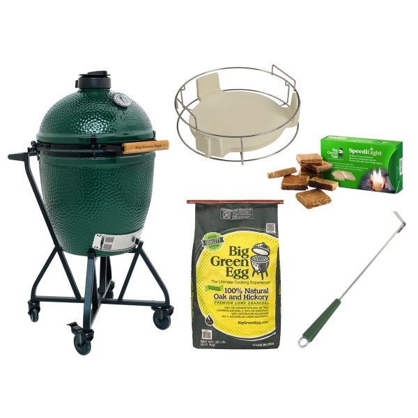 Keramický gril Big Green Egg Large - balíček "Easy start" - Supergrily.cz