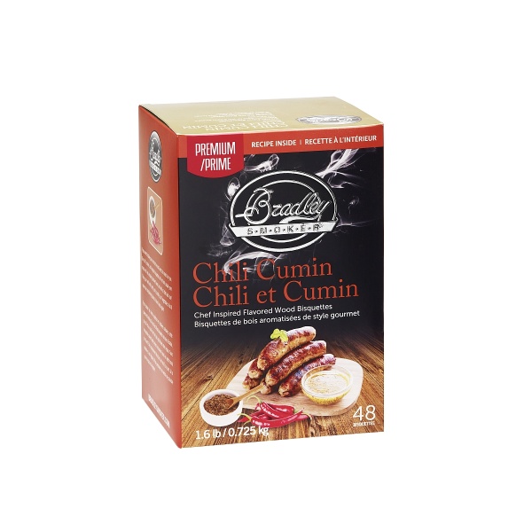 Bradley Smoker Udící briketky Premium Chili Cumin - 48ks - Supergrily.cz