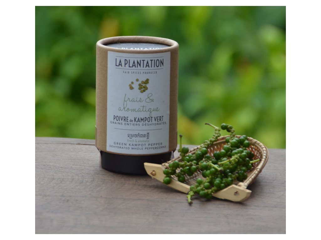 La Plantation Kampotský pepř zelený celý dehydrovaný 20 g - Supergrily.cz