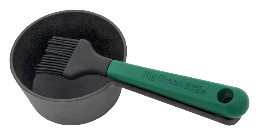 Big Green Egg Litinový rendlík na omáčky s potíracím štětečkem - Supergrily.cz