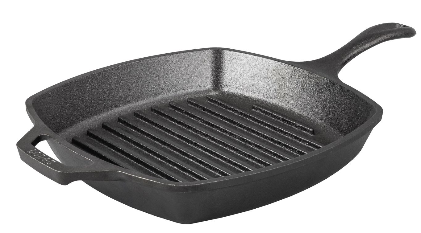 Čtvercová litinová grilovací pánev Lodge 27 cm - Supergrily.cz Čtvercová litinová grilovací pánev Lodge 27 cm - Supergrily.cz