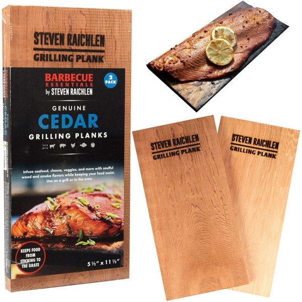 Steven Raichlen Best of Barbecue Cedrová prkénka Barbecue Essentials 28 x 14 cm