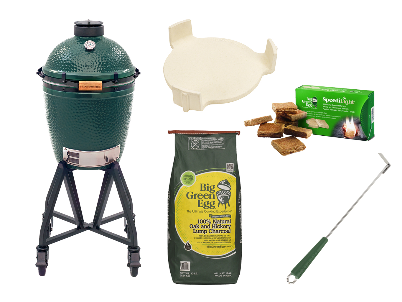 Keramický gril Big Green Egg Medium - balíček "Easy start" - Supergrily.cz Keramický gril Big Green Egg Medium - balíček "Easy start" - Supergrily.cz