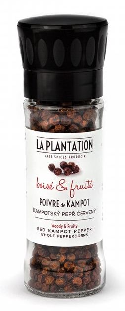 La Plantation Kampotský pepř červený celý 60 g mlýnek - Supergrily.cz