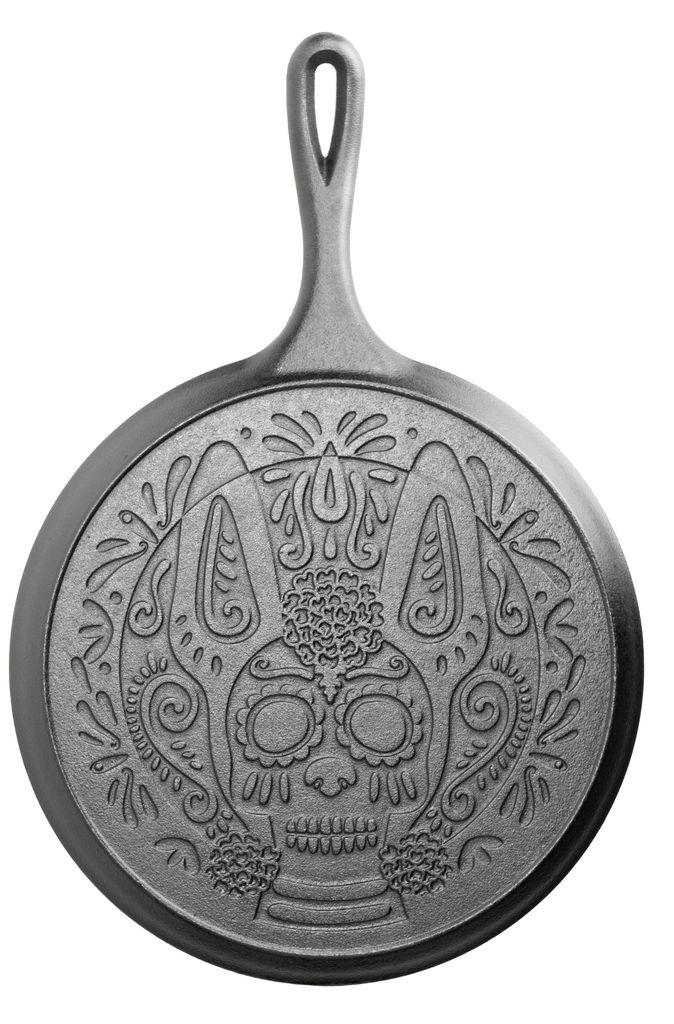 Litinová pánev na palačinky Lodge 26 cm - Xolo Sugar Skull - Supergrily.cz