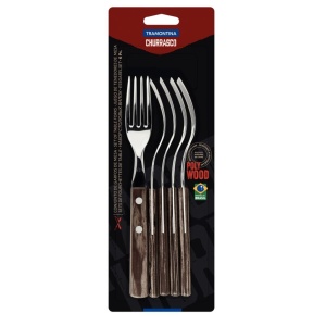 Tramontina Churrasco Steaková vidlička - hnědé dřevo