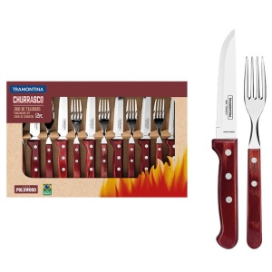 Tramontina Churrasco Set BBQ příborů Tramontina Gaucho - červený, 12 ks