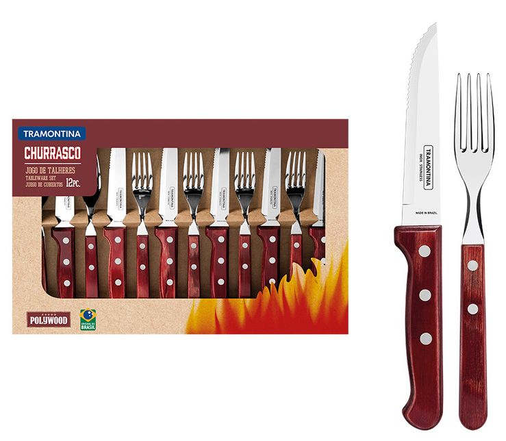 Tramontina Churrasco Set BBQ příborů Tramontina Gaucho - červený Tramontina Churrasco Set BBQ příborů Tramontina Gaucho - červený