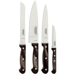 Tramontina Churrasco Sada kuchyňských nožů Tramontina Polywood 4ks, hnědá