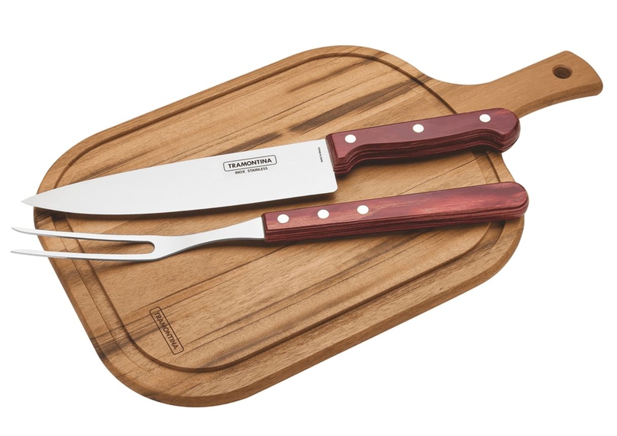 Tramontina Churrasco Porcovací červená BBQ sada Tramontina Polywood - Supergrily.cz