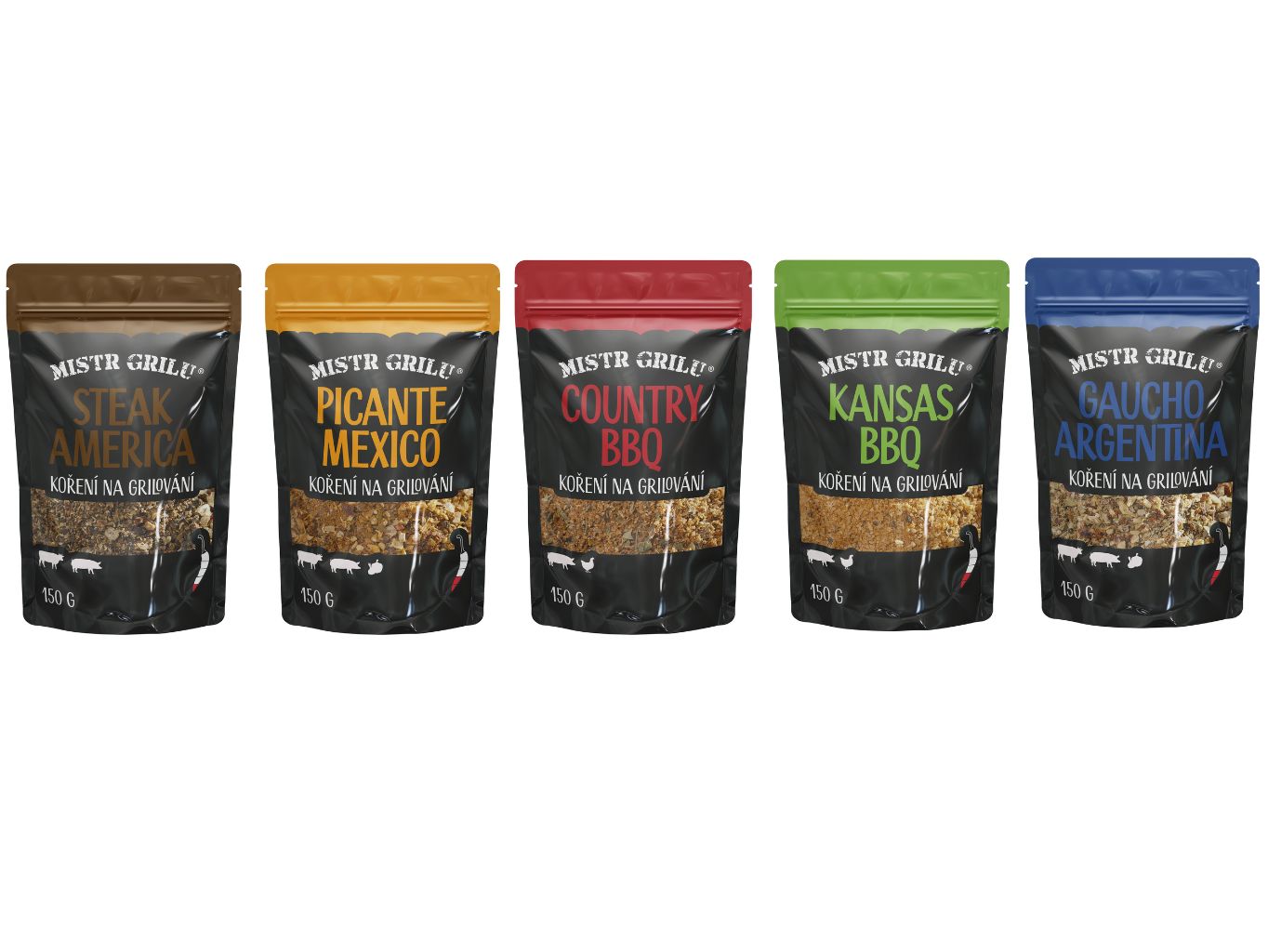 Grilovací koření Mistr grilu 5 ks - Supergrily.cz