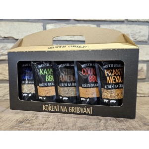 Sada grilovacího koření Mistr grilu v dárkové krabičce - Supergrily.cz
