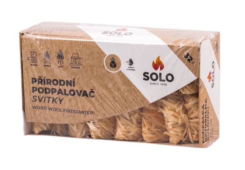 SOLO podpalovač přírodní SVITKY 32 ks - Supergrily.cz