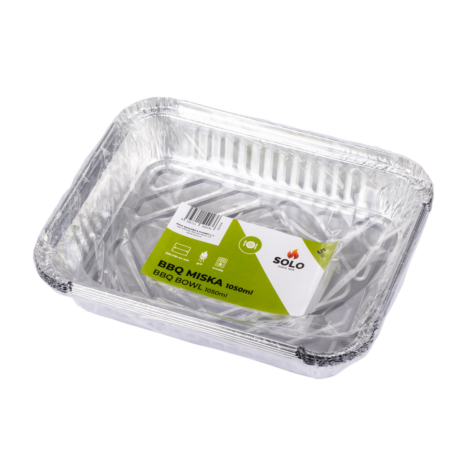 SOLO Obdélníková BBQ miska 1050 ml / 5 ks - Supergrily.cz