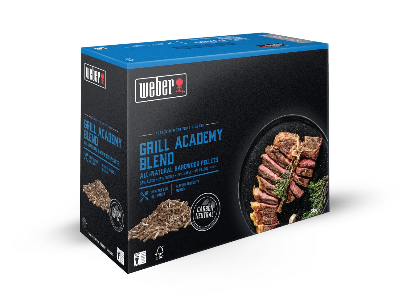 Weber dřevěné přírodní pelety – Směs Grill Academy